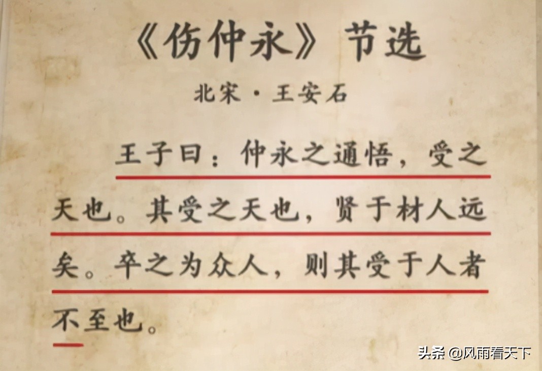 王安石伤方仲永（方仲永的故事文言文） 第3张