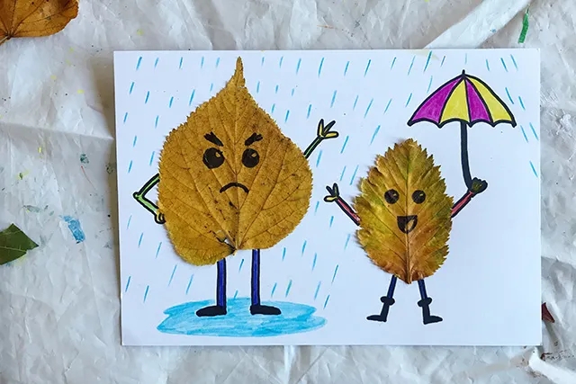 幼儿园手工：简单树叶贴画的三种常见制作方法(步骤图解) 第11张