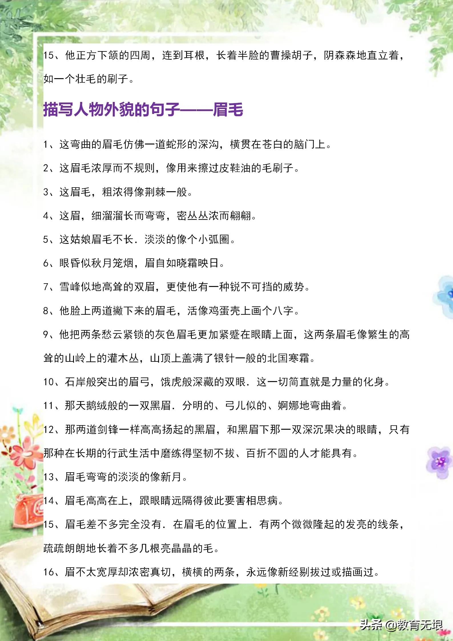 外貌描写的优美段落（描写人物外貌的美文摘抄） 第5张