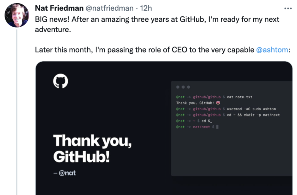 竞争对手上市估值165亿美元，GitHub临阵换帅 第21张