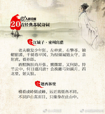 苏东坡的诗词代表作（苏轼最经典的诗词20首） 第5张