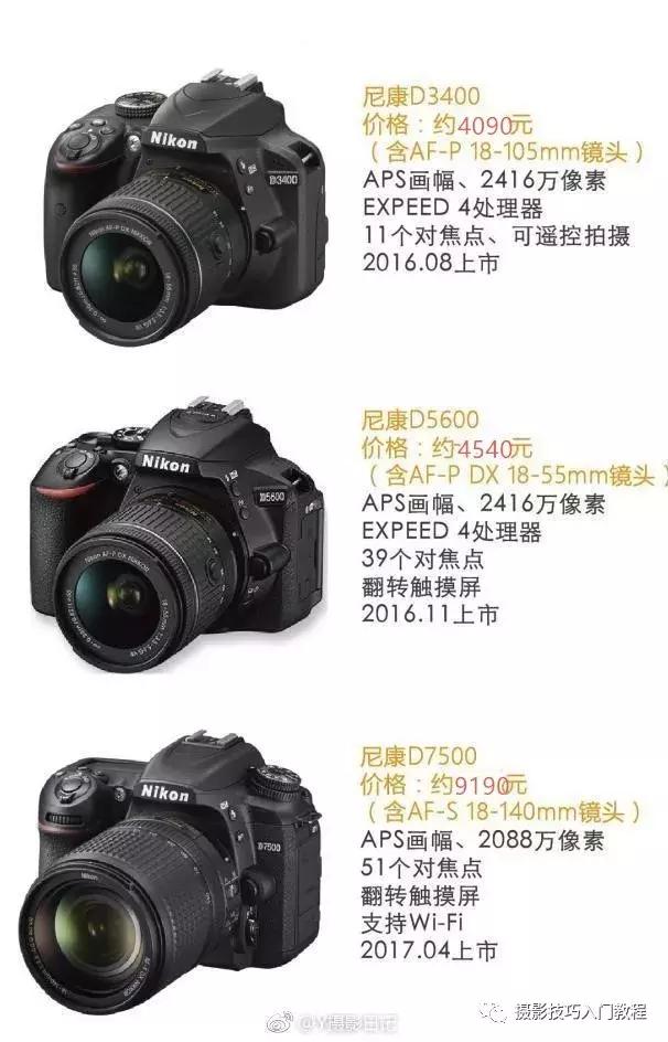 尼康单反相机哪款好，2018入门单反相机排名！ 第5张