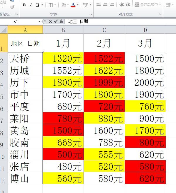 EXCEL里如何利用字体的上标和下标制作斜线表头？ 第5张