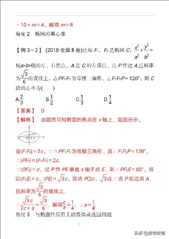 椭圆及其几何性质，求解关于焦点三角形的周长和面积问题 第25张