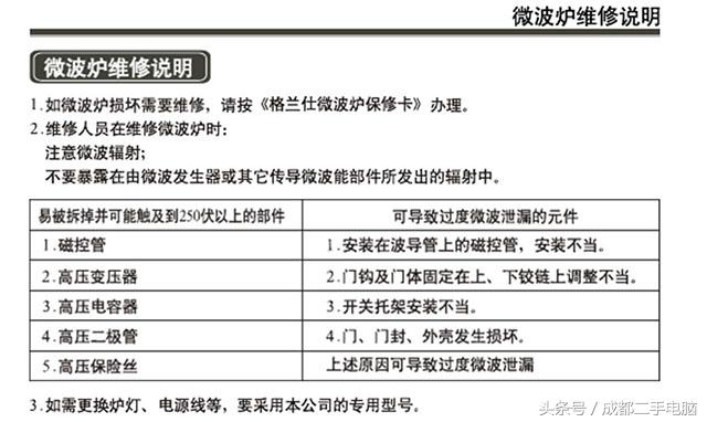 格兰仕微波炉维修灯亮不加热图解（希望能帮到各位） 第7张