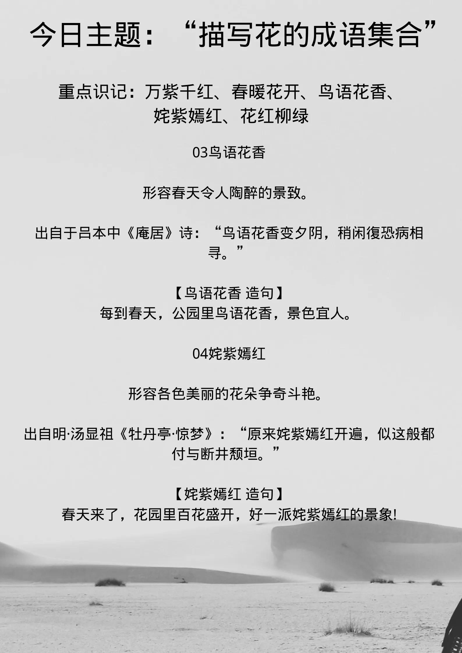 含有花的四字词语有哪些（花有关的四字词语） 第3张