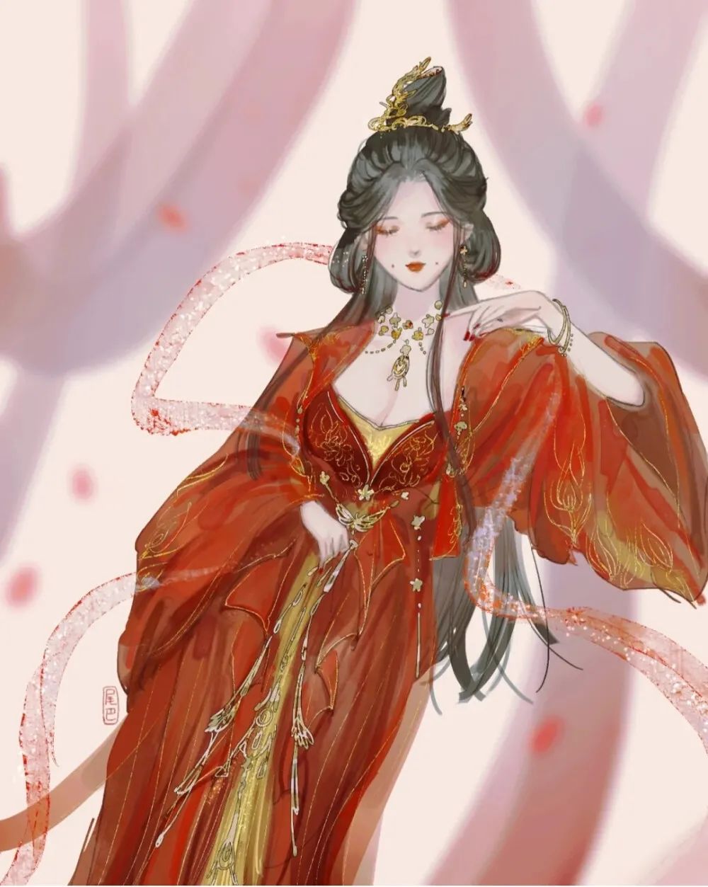 古装美女动漫头像（唯美古装图片动漫） 第37张