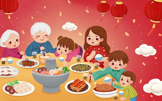 描写年夜饭的句子有哪些（吃年夜饭的优美句子） 第3张