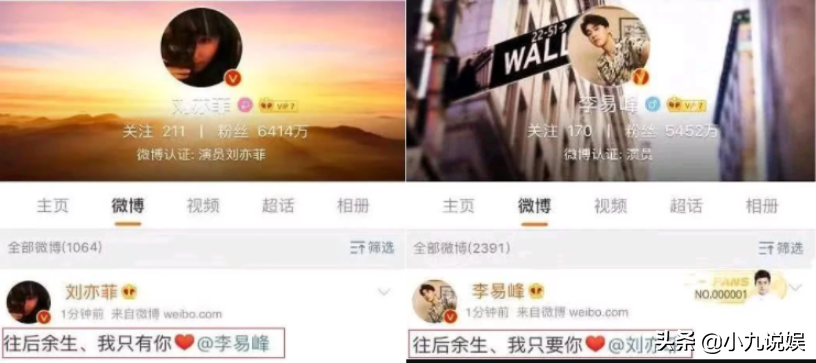 刘亦菲李易峰在一起过？微博发同款文案，原来都是一场恶作剧 第5张