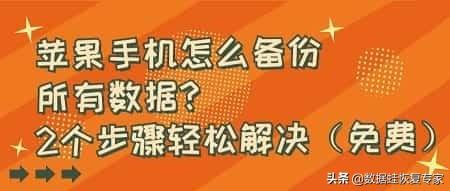 苹果手机怎么备份（苹果手机备份数据的方法） 第1张