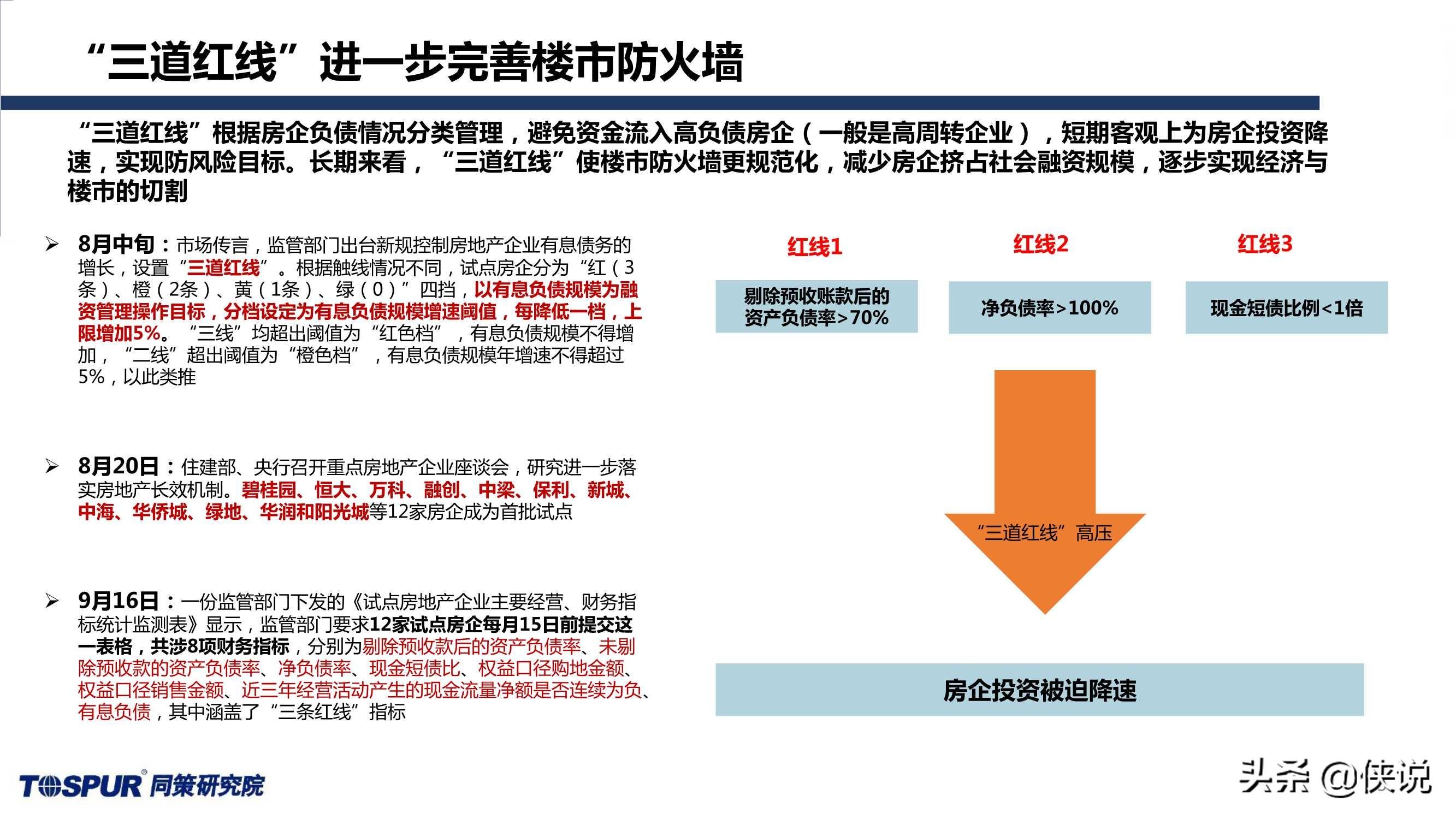 同策研究院：“三道红线”后全国楼市新特征及趋势判断 第13张