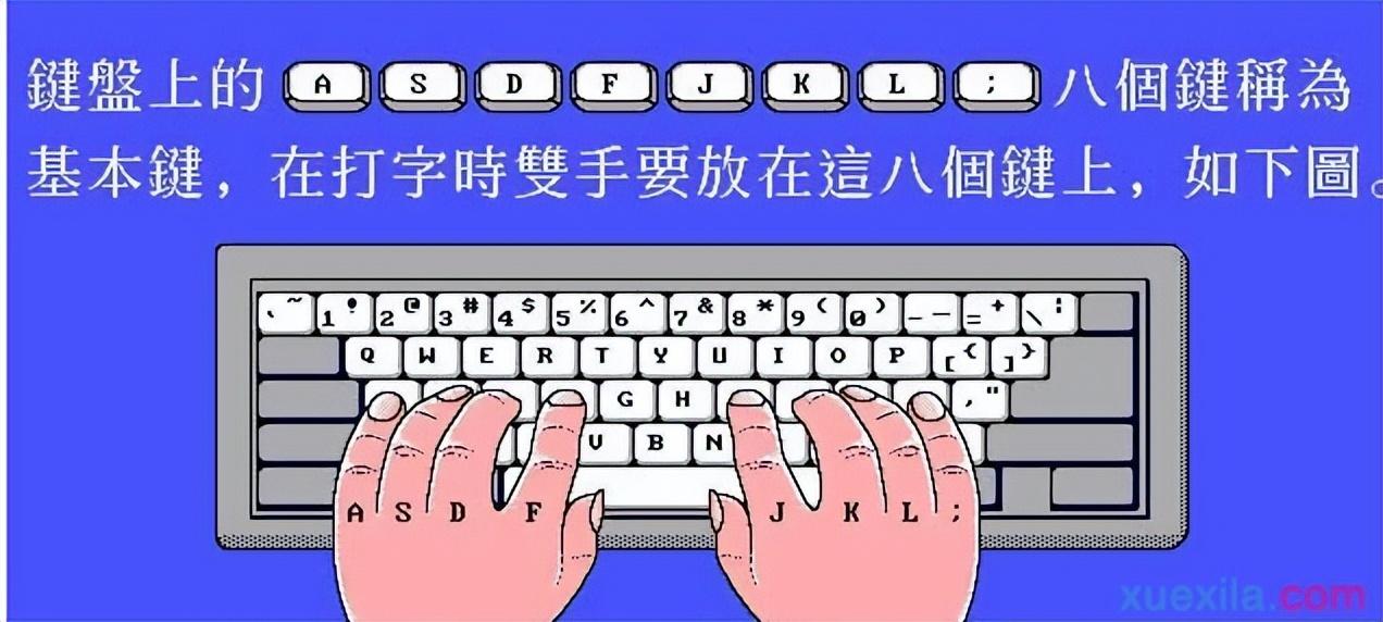 键盘指法键位图那里有（电脑键盘打字标准指法教学） 第7张