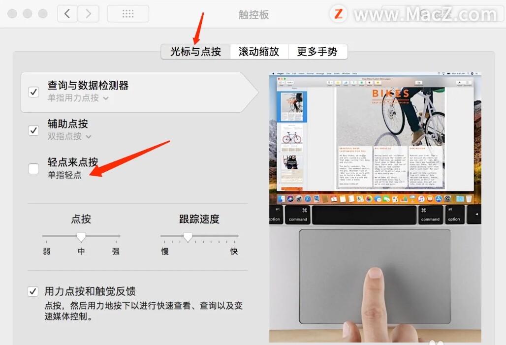 macwin10怎么设置触摸板（设置Macbook触控板轻按操作方法） 第5张