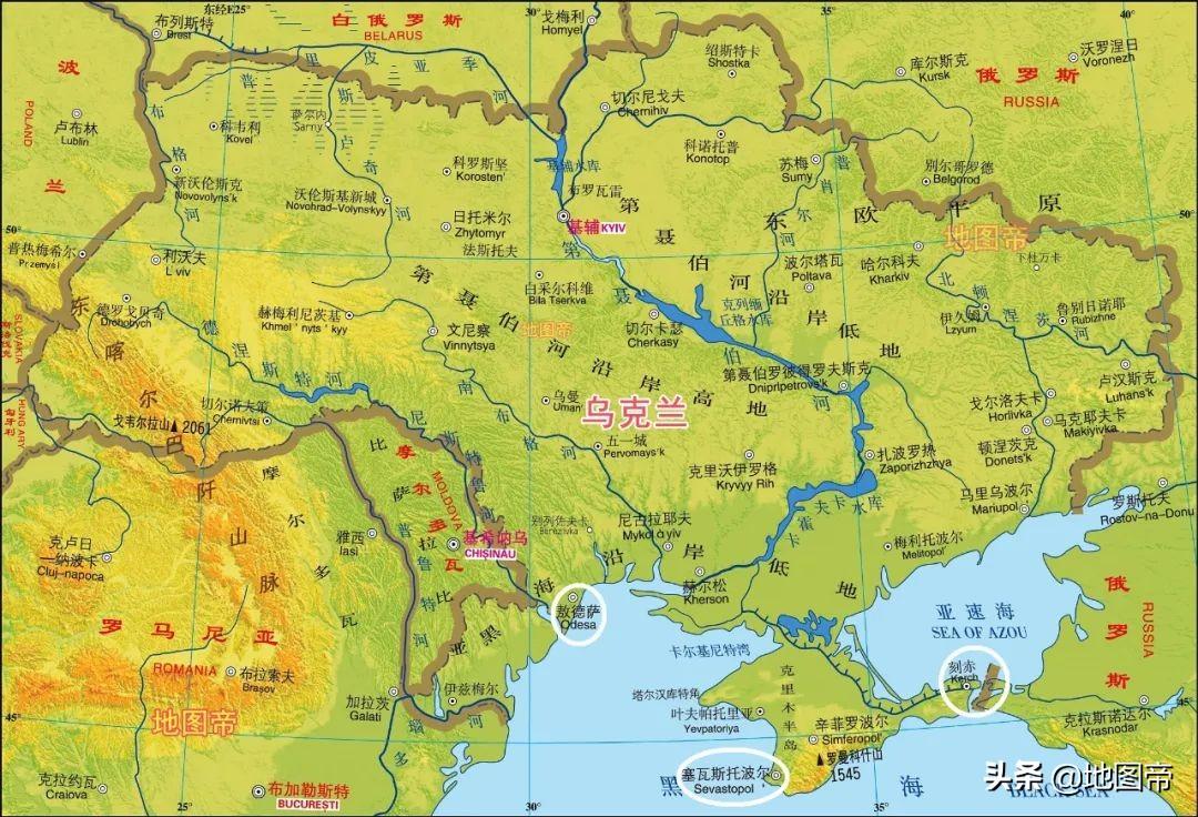 乌克兰在世界地图的哪个位置？看地图给乌克兰“算命” 第1张
