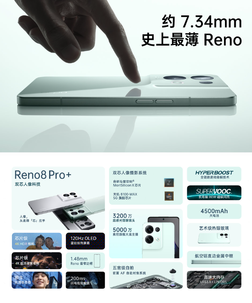 丰富配色与一体式美学设计，OPPO Reno 8系列正式发布 第9张