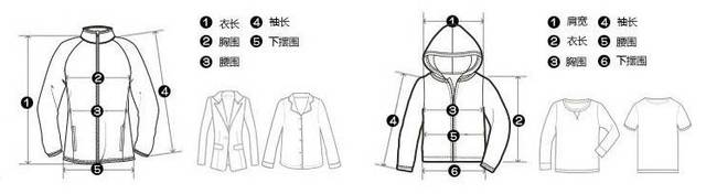 衣服尺码对照表参考手册 第5张